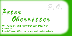 peter oberritter business card